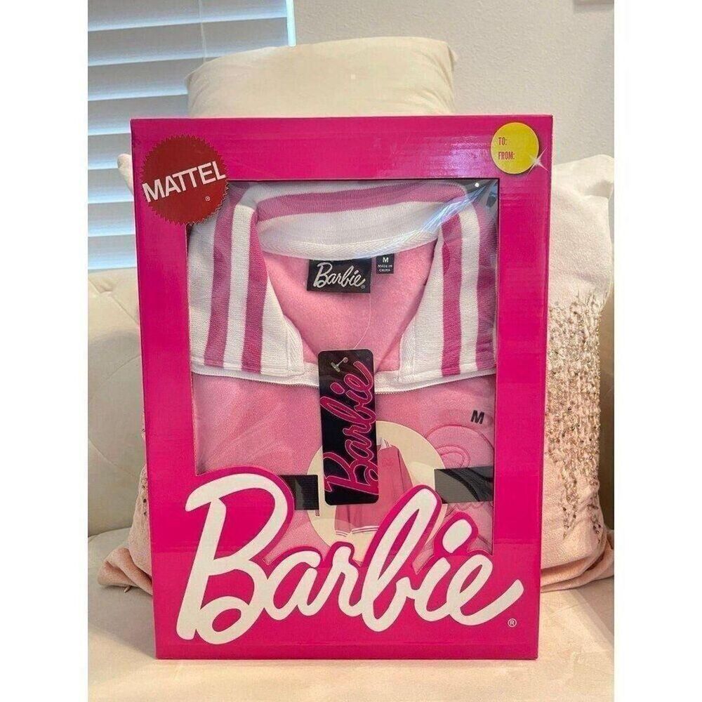 Barbie Women's Pink and White T-shirt